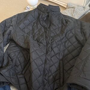 Banana Republic Men's Quilted Gray Puffer Jacket
